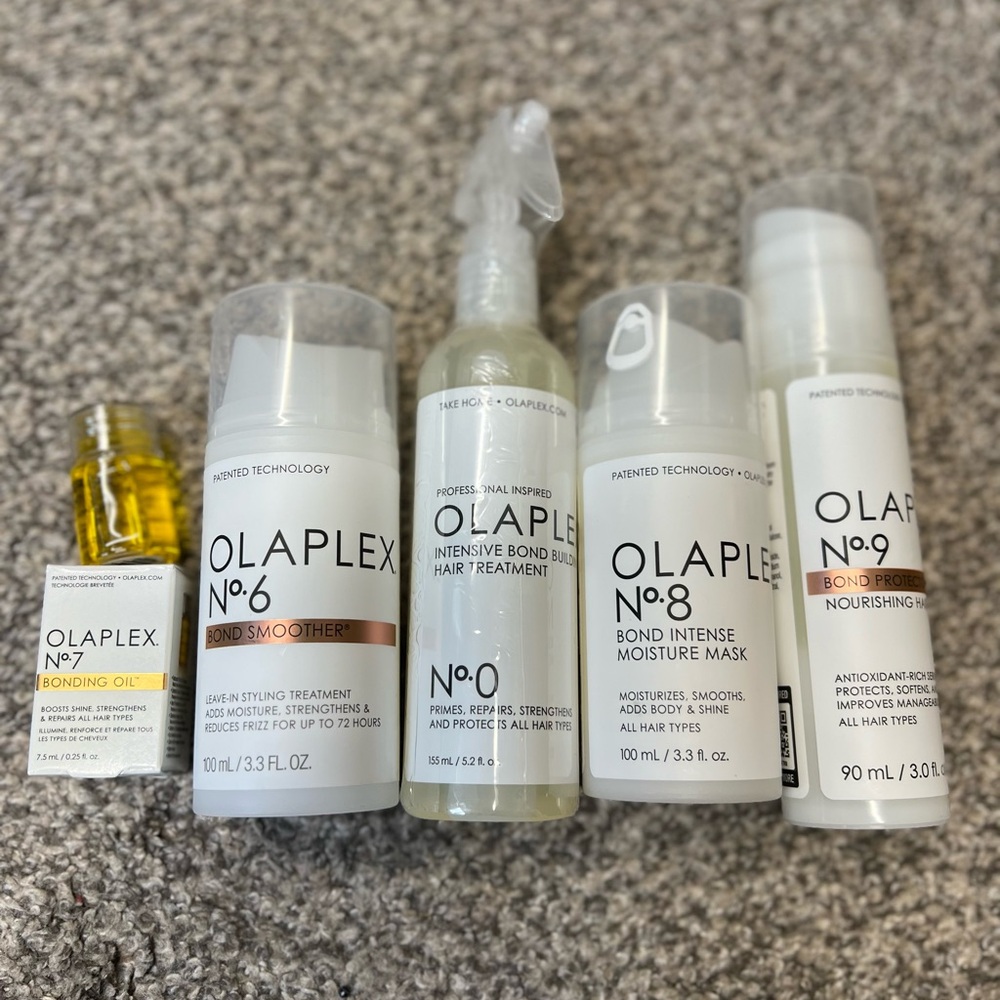 Olaplex No.0 + No.6 + No.8 + No.9 + No.7 Hair Treatment Set — White